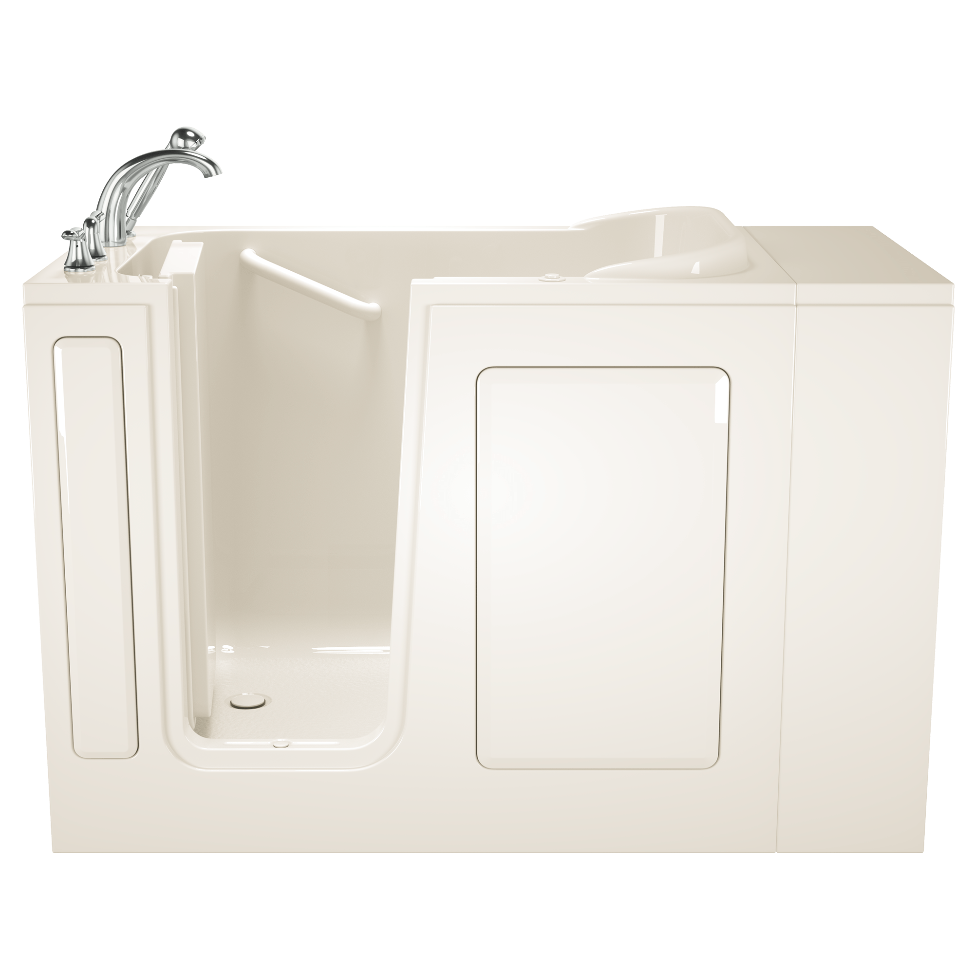 Gelcoat Entry Series 48 x 28 Inch Walk In Tub With Air Spa System - Left Hand Drain With Faucet ST BISCUIT